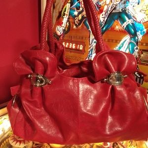 Red Leather Shoulder Bag